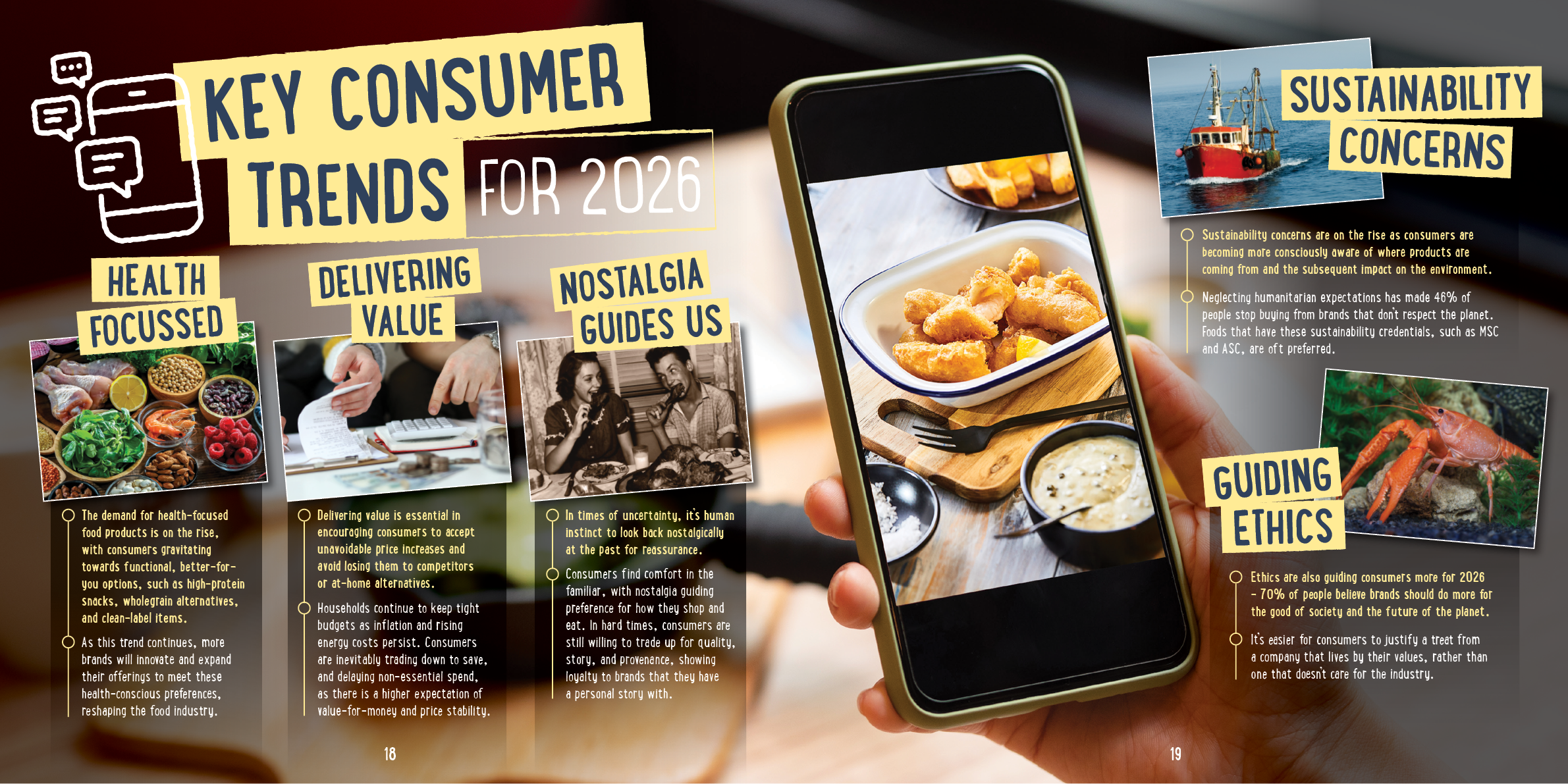 A person is holding a cell phone with a picture of food on it. AI generated content