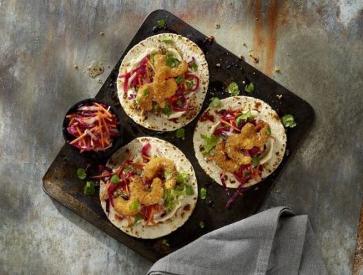 Garlic & Herb Prawn Open Tacos