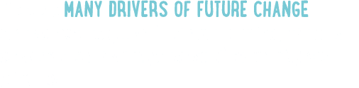 There are MANY DRIVERS OF FUTURE CHANGE such as more people WFH, growth in online, cautious consumers and a stronger    